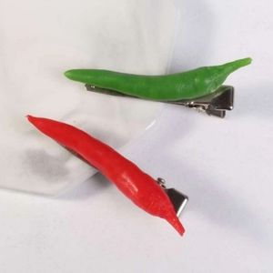 🧁 3/$30 Kawaii Jalapeño Chili Pepper Spicy Hair Barrettes NEW